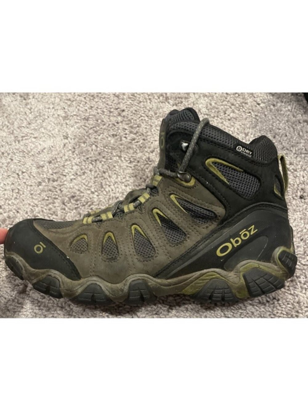 Oboz Men Sz 9 Sawtooth II Waterproof Mid Hiking Boots Grey Waterproof Gorpcore
